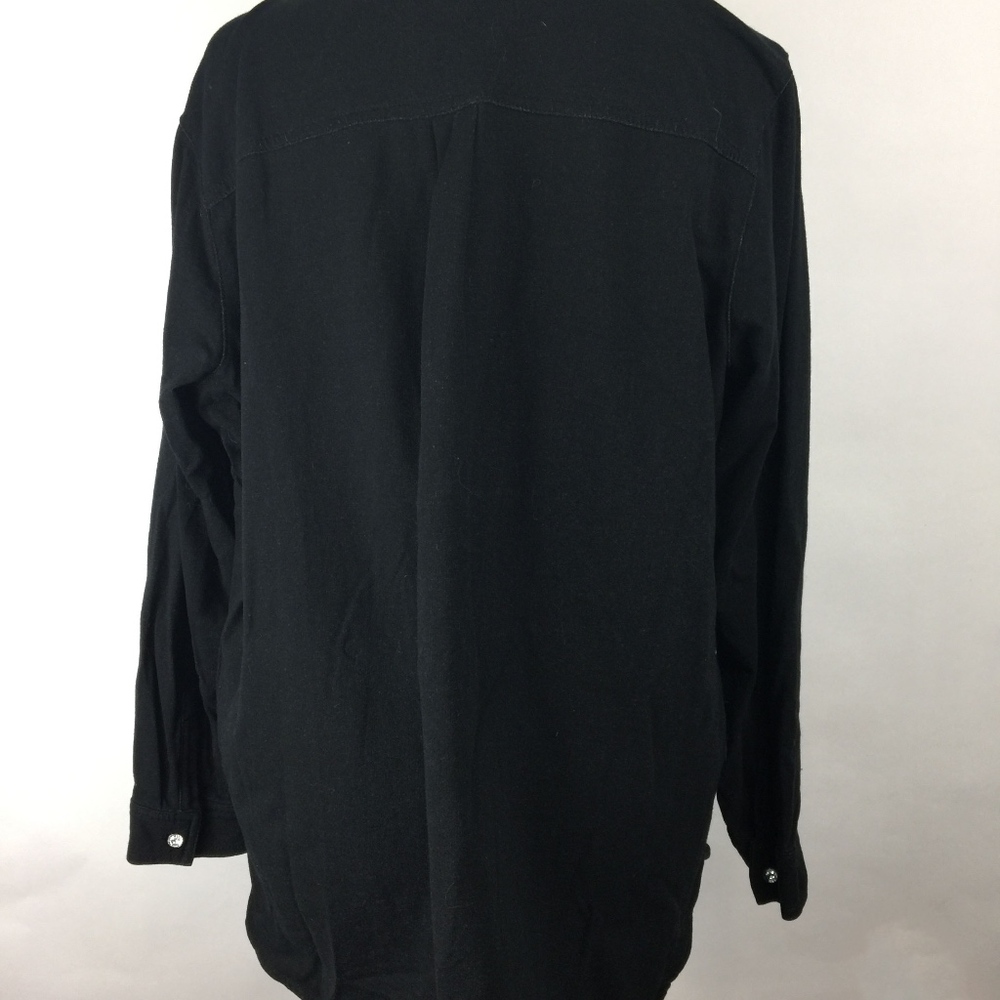 Quacker Factory Black Rhinestone Studded Shirt 1x - image 7